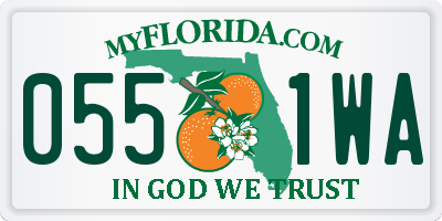 FL license plate 0551WA