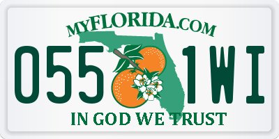 FL license plate 0551WI