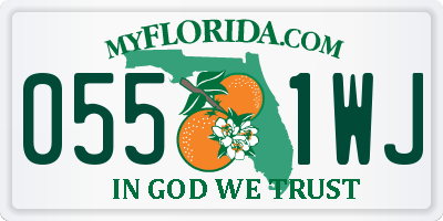 FL license plate 0551WJ