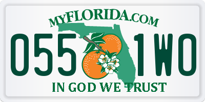 FL license plate 0551WO