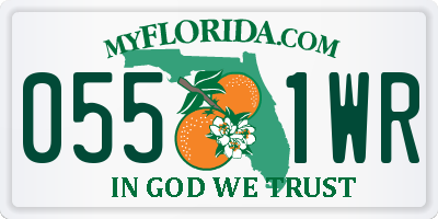 FL license plate 0551WR
