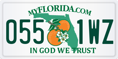 FL license plate 0551WZ