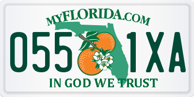 FL license plate 0551XA