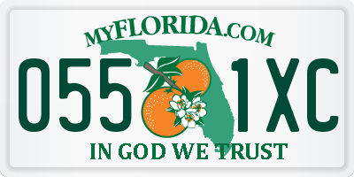FL license plate 0551XC