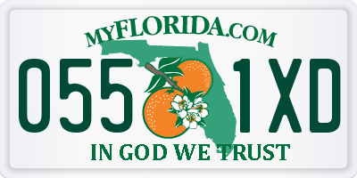 FL license plate 0551XD