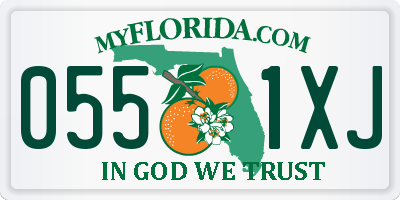FL license plate 0551XJ
