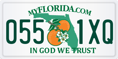FL license plate 0551XQ