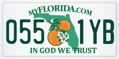 FL license plate 0551YB