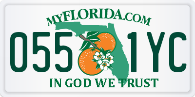 FL license plate 0551YC