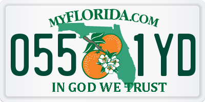 FL license plate 0551YD