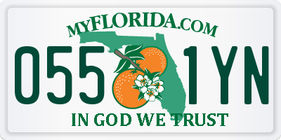 FL license plate 0551YN