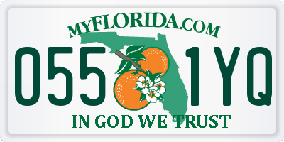 FL license plate 0551YQ