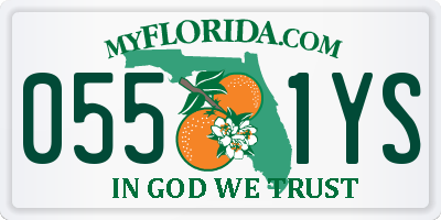 FL license plate 0551YS