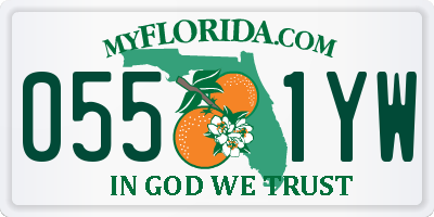 FL license plate 0551YW