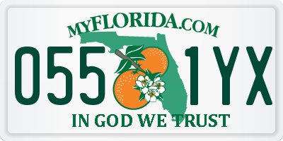 FL license plate 0551YX