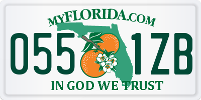 FL license plate 0551ZB