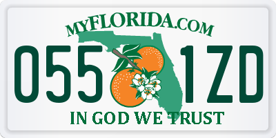 FL license plate 0551ZD