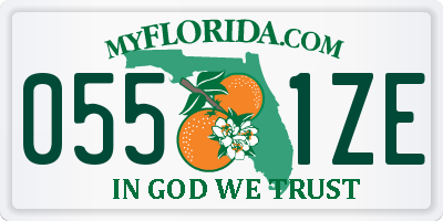 FL license plate 0551ZE