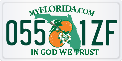FL license plate 0551ZF