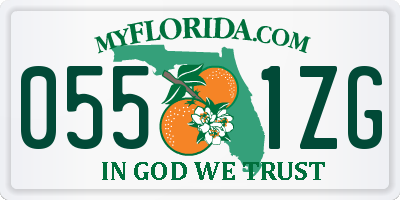 FL license plate 0551ZG