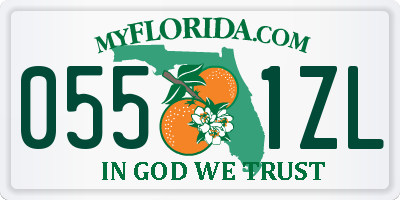 FL license plate 0551ZL