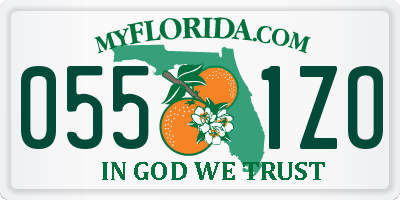 FL license plate 0551ZO