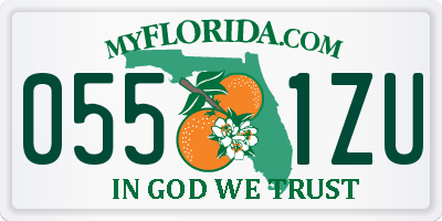 FL license plate 0551ZU
