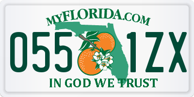 FL license plate 0551ZX