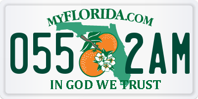 FL license plate 0552AM