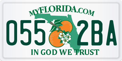 FL license plate 0552BA