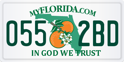FL license plate 0552BD