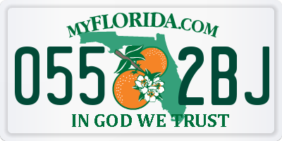 FL license plate 0552BJ