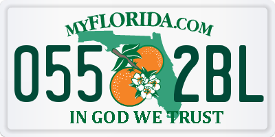FL license plate 0552BL