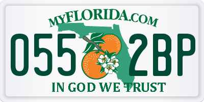 FL license plate 0552BP