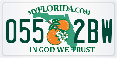 FL license plate 0552BW