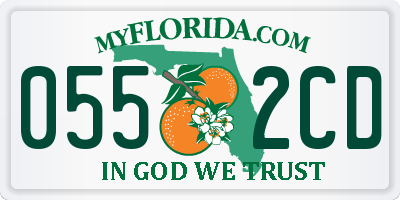 FL license plate 0552CD
