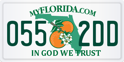 FL license plate 0552DD