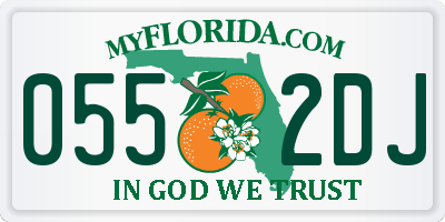 FL license plate 0552DJ