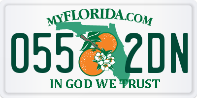 FL license plate 0552DN