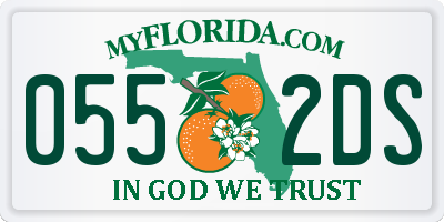 FL license plate 0552DS