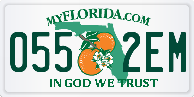 FL license plate 0552EM