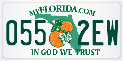 FL license plate 0552EW
