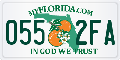 FL license plate 0552FA