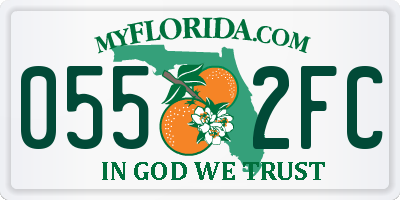 FL license plate 0552FC