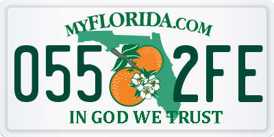 FL license plate 0552FE