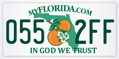 FL license plate 0552FF