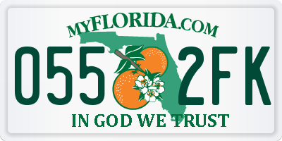 FL license plate 0552FK