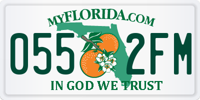 FL license plate 0552FM