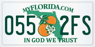 FL license plate 0552FS