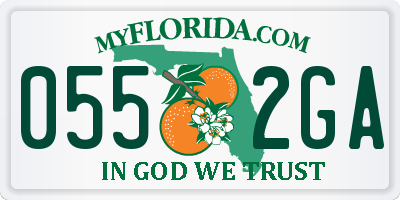 FL license plate 0552GA